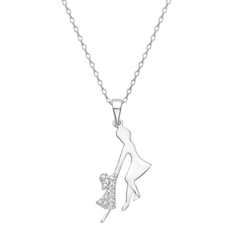Mother and Daughter Pendant Necklace